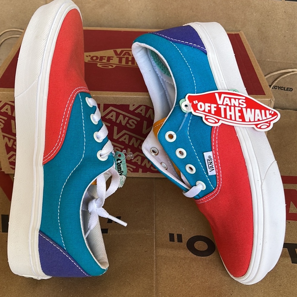 Vans Comfycush Era Multi Block Multi/True White sneakers WMNS - Picture 12 of 16